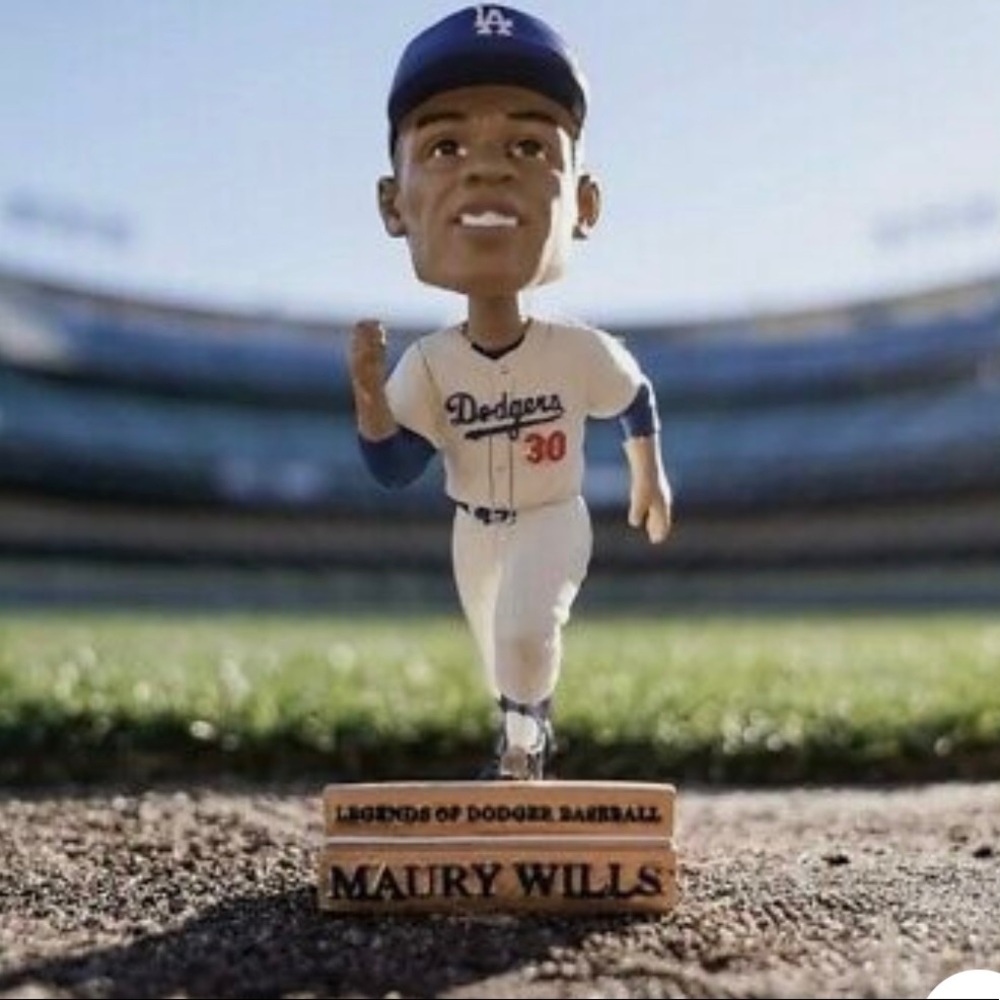 Maury Wills Bobblehead SGA 4/16/22 Los Angeles Dodgers Brand New
